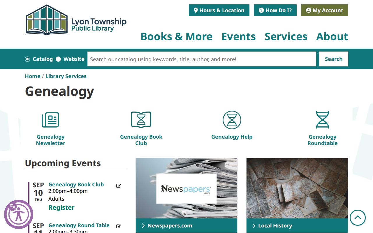 Lyon Township city directory research at the public library genealogy service