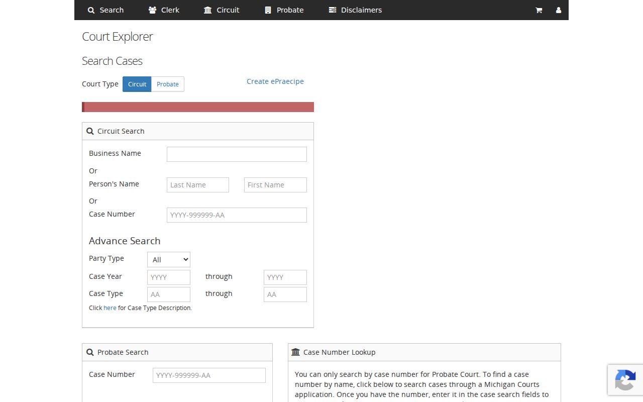 Lyon Township resident lookup through Oakland County Court Explorer