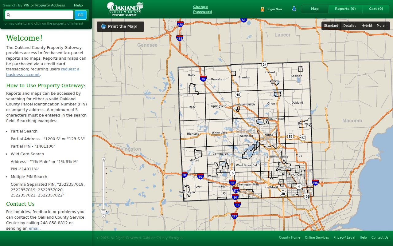 Lyon Township residents directory Property Gateway parcel search