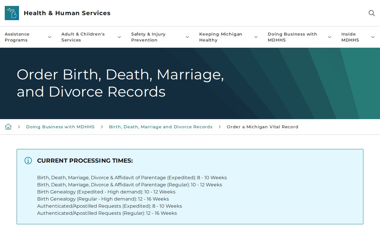 Lyon Township residents directory Michigan vital-record order channels